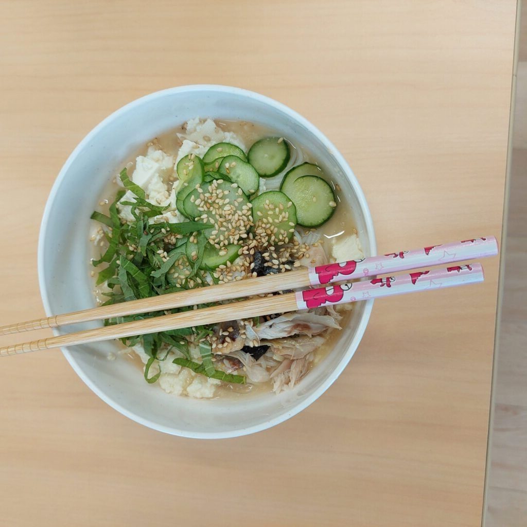 冷や汁のそうめん